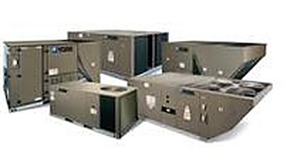 Group of rooftop commercial package units